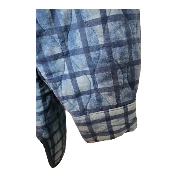 🔴 Time N Tru Plaid Blue Checkered Jacket Lightly Quilted XL 16 to 18 Essential - Picture 7 of 15